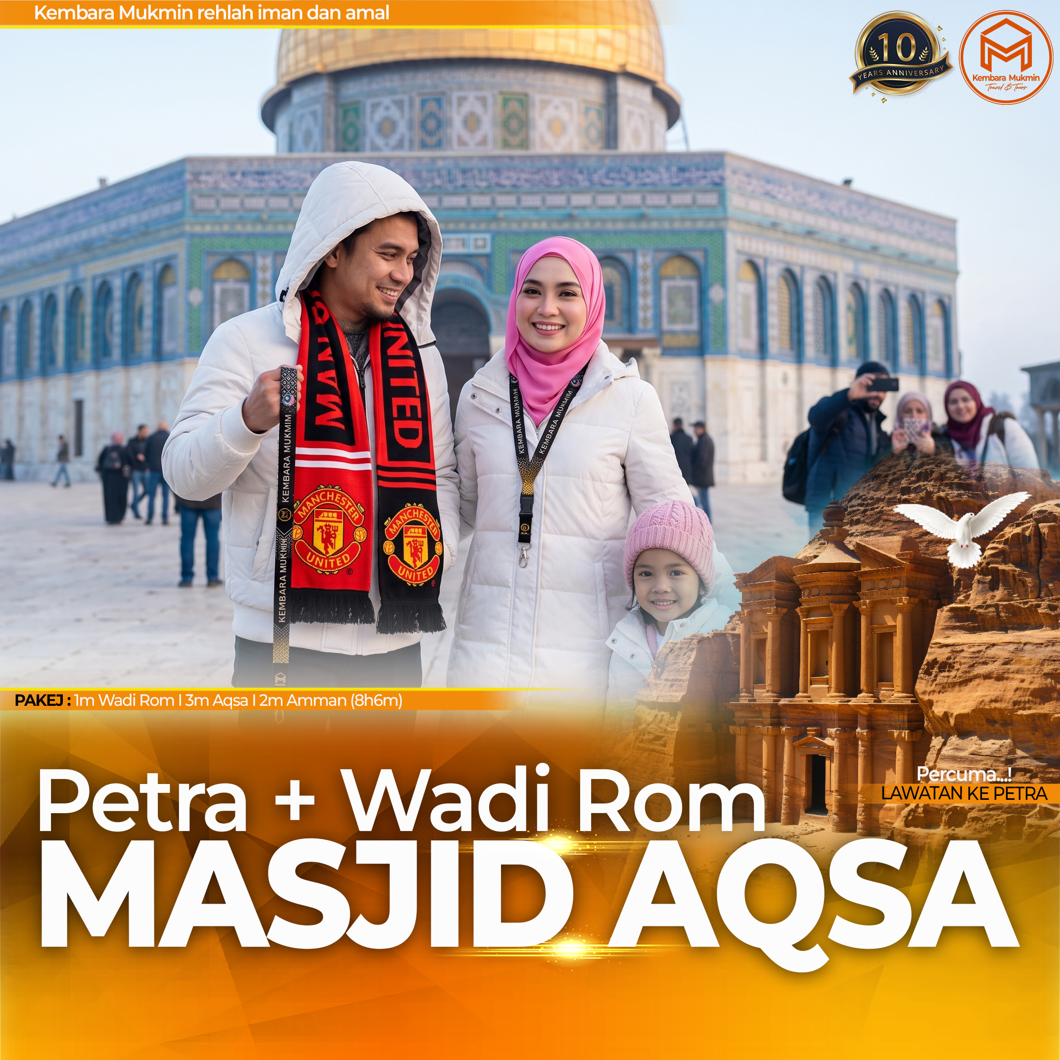 Petra + Jerusalem + Wadi Rom